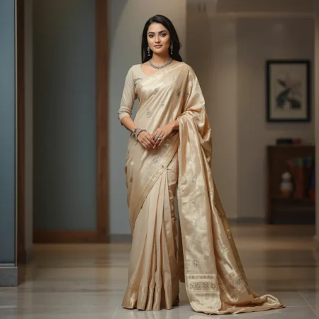 Beige Elegant Saree