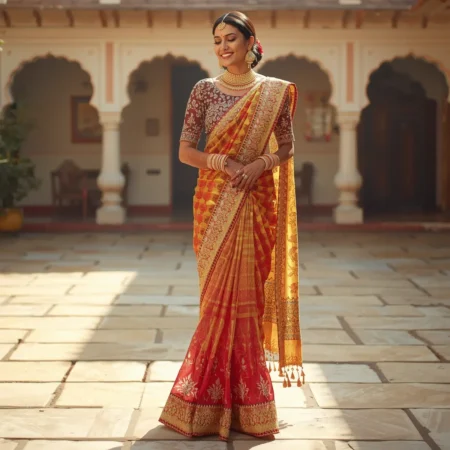 Mehendi Function Saree